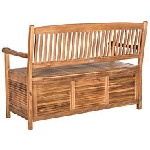 Safavieh Brisbane Storage Bench - Teak Brown Finish