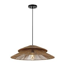 Safavieh Bruina 23" Natural and Black Pendant Light