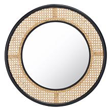 Safavieh Byleth 24" Black Natural Wood Mirror