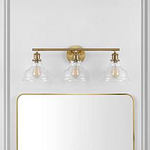 Safavieh Calyna Black Metal and Glass Wall Sconce 27.25"