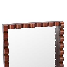 Safavieh Charli 26" Pinewood Mirror with Wavelike Frame