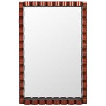 Safavieh Charli 26" Pinewood Mirror with Wavelike Frame