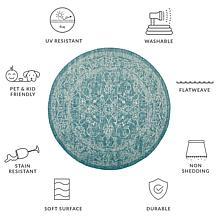 Safavieh Courtyard Owen 6'-7" Round Indoor/Outdoor Rug