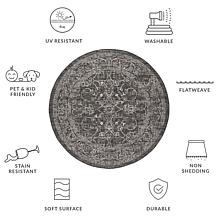 Safavieh Courtyard Owen 6'-7" Round Indoor/Outdoor Rug