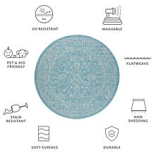 Safavieh Courtyard Owen 6'-7" Round Indoor/Outdoor Rug
