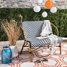 Safavieh Dandra Herringbone Rattan Settee