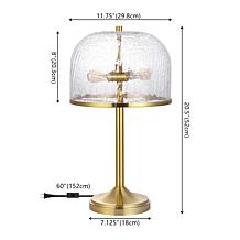 Safavieh Daye 20.5" Clear and Brass Table Lamp