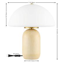 Safavieh Fabio Natural Brass Table Lamp 11.75" x 13.5"