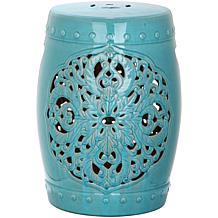 Safavieh Flora Ceramic Garden Stool - Blue