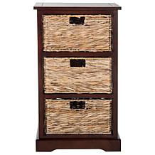 Safavieh Halle 3 Wicker Basket Storage Side Table