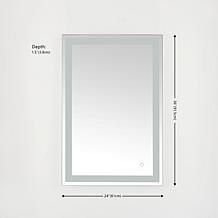 Safavieh Hyatt 24" Aluminum LED Mirror