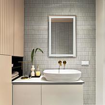 Safavieh Hyatt 24" Aluminum LED Mirror