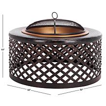 Safavieh Jamaica Fire Pit with Screen, Grate and Poker