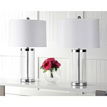 Safavieh Jeanie Set of 2 Glass Base Lamps
