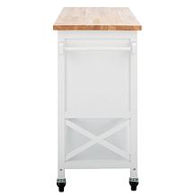 Safavieh Kesler 2-Door 1-Shelf Kitchen Cart White