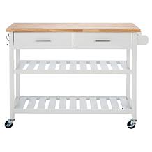 Safavieh Kiko 2-Drawer 2-Shelf Kitchen Cart White