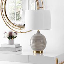 Safavieh Kremp Grey Ceramic Table Lamp with USB, 23"