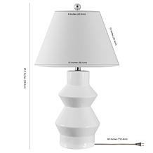 Safavieh Larcia White Ceramic Table Lamp 25.5"