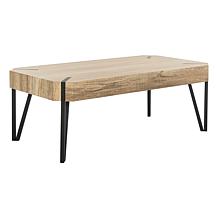 Safavieh Liann Mid-Century Rustic Wood-Top Coffee Table