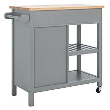 Safavieh Locklyn 1-Door 2-Drawer 2-Shelf Kitchen Cart