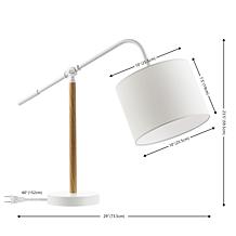 Safavieh Loryn 23.5" White and Natural Metal Table Lamp