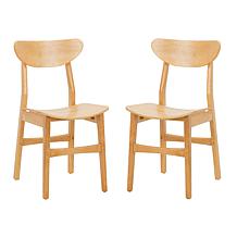 Safavieh Lucca Retro Natural Dining Chair 2-pack