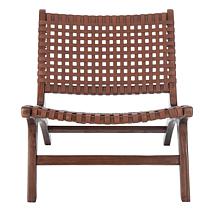 Safavieh Luna Leather Woven Accent Chair