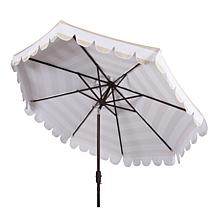 Safavieh Maui Single Scallop Striped 9' Crank Umbrella