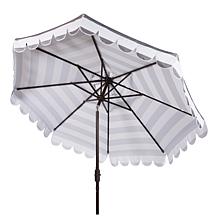 Safavieh Maui Single Scallop Striped 9' Crank Umbrella