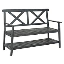 Safavieh Mayer Outdoor Bench with Shelf