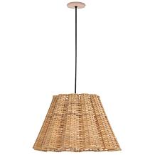 Safavieh Melora Natural Cane Pendant Light 12" x 12" x 7"