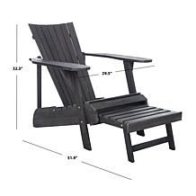 Safavieh Merlin Adirondack Chair with Retractable Footrest