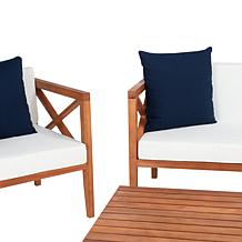 Safavieh Montez 4-Piece Outdoor Set with Accent Pillows
