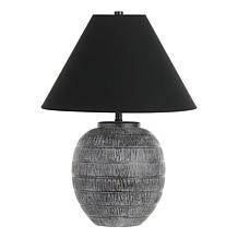 Safavieh Naomi Grey Ceramic Table Lamp with Black Shade