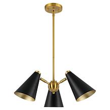 Safavieh Naveeda 21" Black and Brass Pendant Light