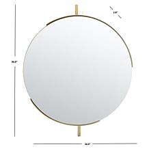 Safavieh Orford 30" Brass Iron Glass Mirror