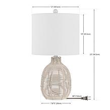 Safavieh Oroya 23" Off White Rattan Table Lamp