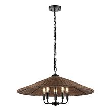Safavieh Palmera 5-Light Dark Natural/Black Pendant