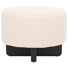 Safavieh Riah Faux Shearling Round Ottoman