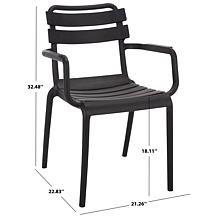 Safavieh Sarah Dining Armchair 2-pack, Yellow, 21.26" x 22.83" x 32...