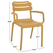 Safavieh Sarah Dining Armchair 2-pack, Yellow, 21.26" x 22.83" x 32...
