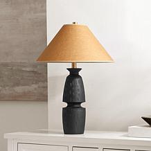 Safavieh Sola Black and Camel Resin Table Lamp 17" x 17" x 24"