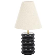Safavieh Solani Black Wood Table Lamp, 12" x 12" x 22"