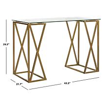 Safavieh Theresa Glass Top Desk