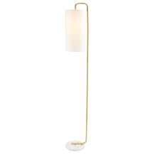Safavieh Troilus Gold and White Marble Floor Lamp 64"