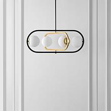 Safavieh Urbana 4-Light Black and Brass Pendant, 26.75"