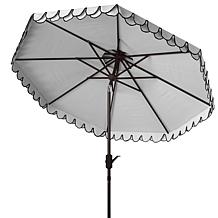 Safavieh Valance 9Ft Doubletop Umbrella with Petal Valance