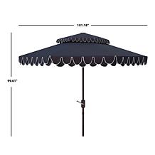 Safavieh Valance 9Ft Doubletop Umbrella with Petal Valance