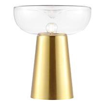 Safavieh Vassar Brass and Clear Glass Table Lamp 12.75"