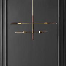 Safavieh Viceroy 40" Brass and Walnut Pendant Light